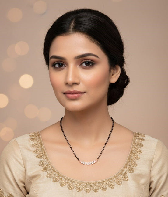 Gilded Petal Mangalsutra - Opal Touch
