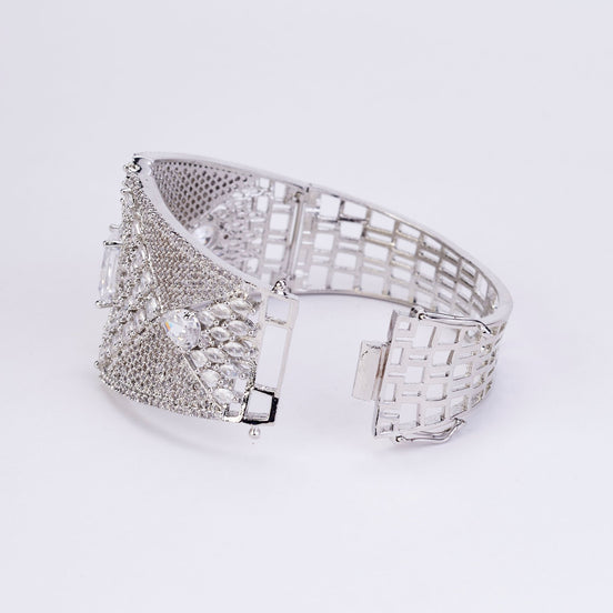 Bracelet - Glacier Grid Rhoidum Plated Bracelet - Opal Touch