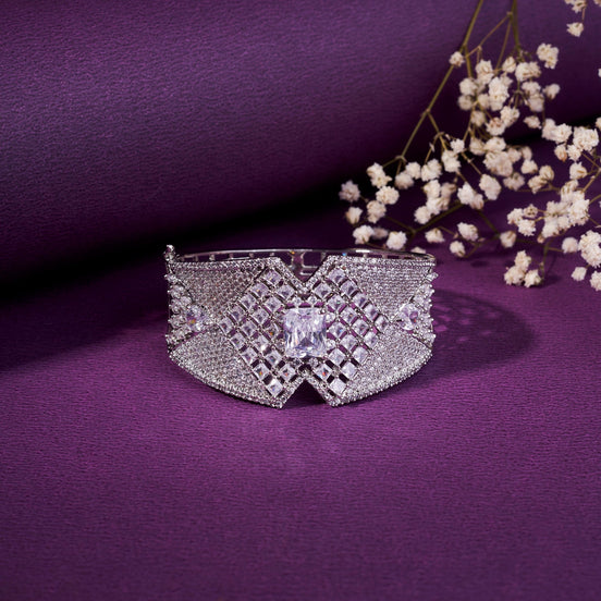 Bracelet - Glacier Grid Rhoidum Plated Bracelet - Opal Touch
