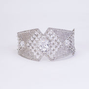 Bracelet - Glacier Grid Rhoidum Plated Bracelet - Opal Touch