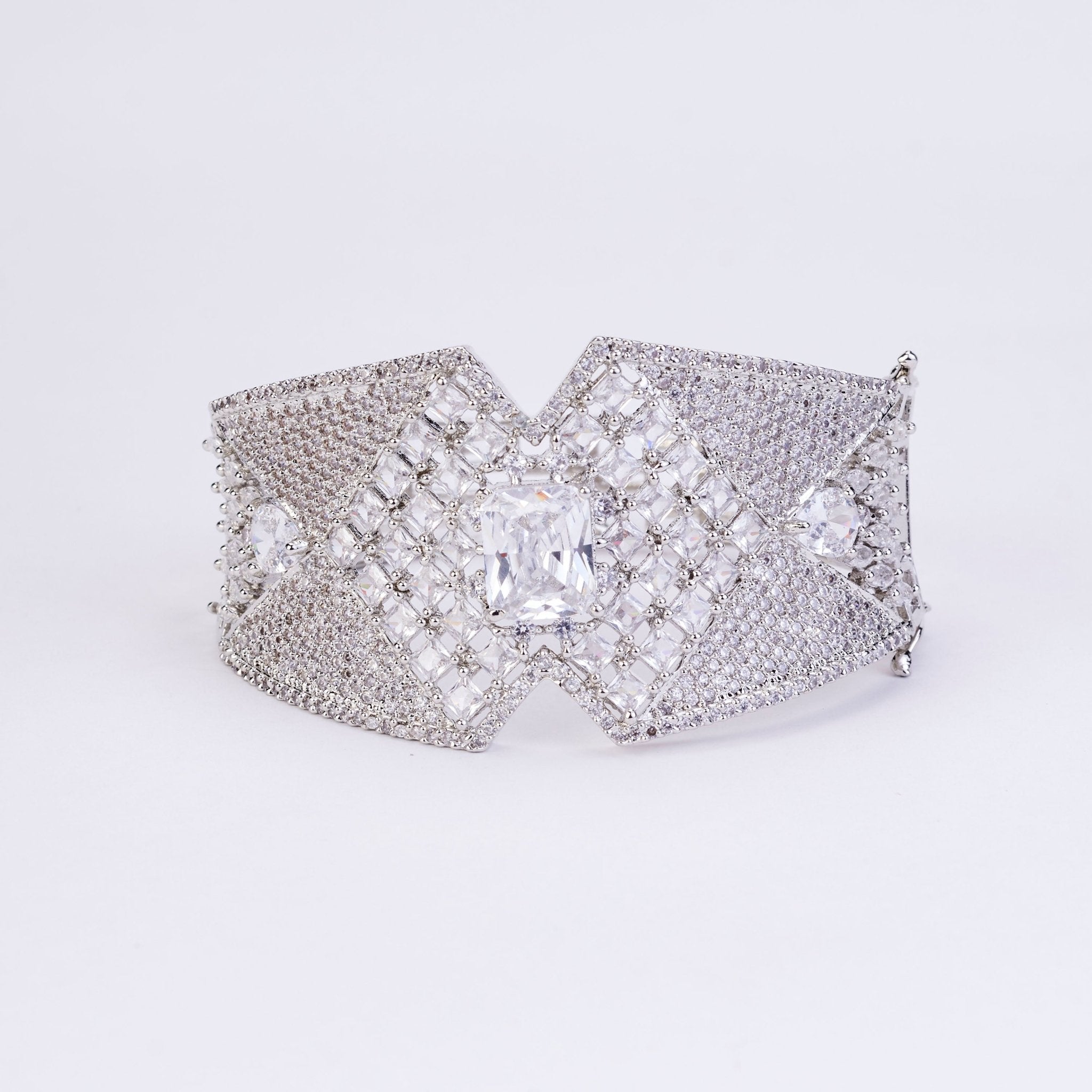 Bracelet - Glacier Grid Rhoidum Plated Bracelet - Opal Touch