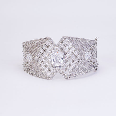 Bracelet - Glacier Grid Rhoidum Plated Bracelet - Opal Touch