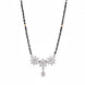 Glamorous Floral White Rhodium Mangalsutra - Opal Touch