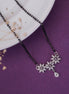 Mangalsutra - Glamorous Floral White Rhodium Mangalsutra - Opal Touch
