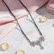 Glamorous Floral White Rhodium Mangalsutra - Opal Touch