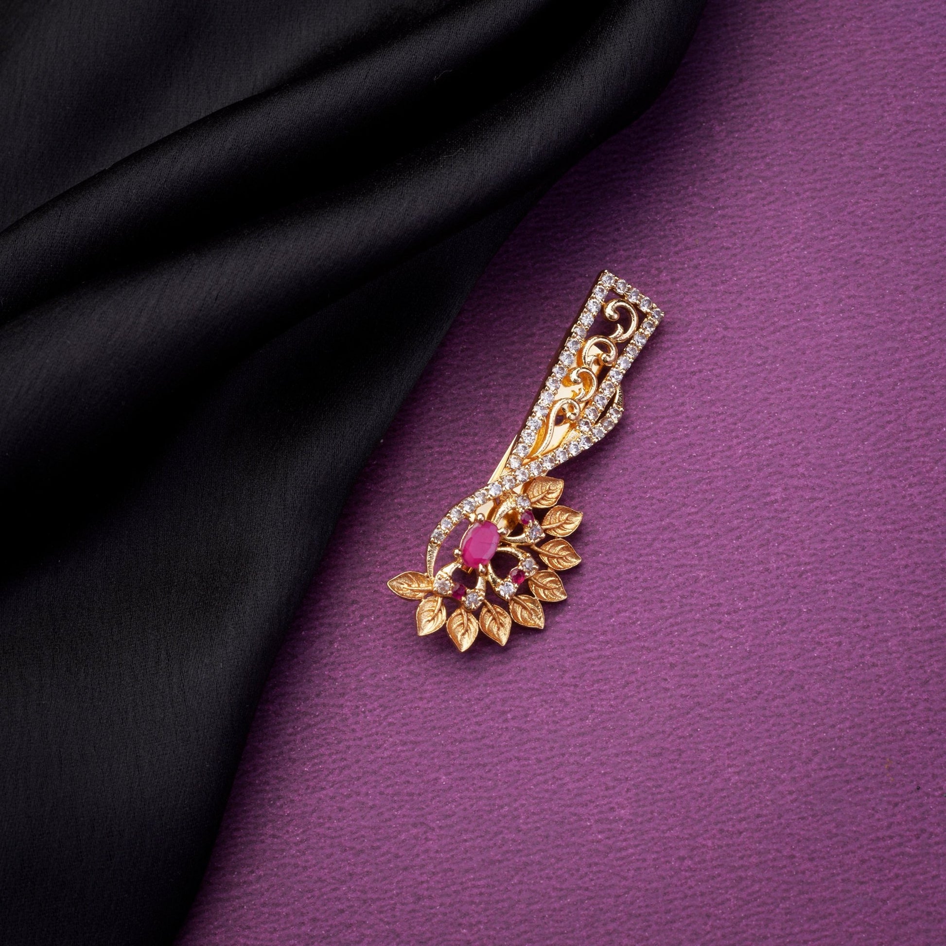 Saree Pin - Glamorous Modern Saree Pin - Opal Touch