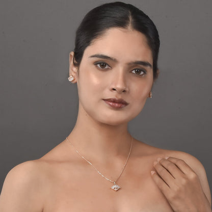 Opal Touch - Glamorous Rose Gold Locket Set with Diamante Border - Locket Set