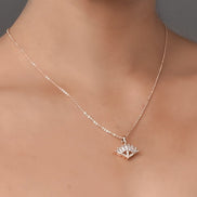 Opal Touch - Glamorous Rose Gold Locket Set with Diamante Border - Locket Set