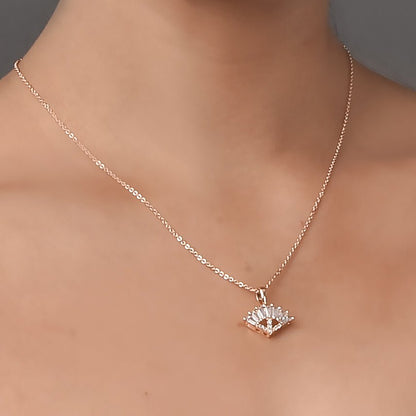 Opal Touch - Glamorous Rose Gold Locket Set with Diamante Border - Locket Set