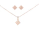 Opal Touch - Glamorous Rose Gold Locket Set with Diamante Border - Locket Set