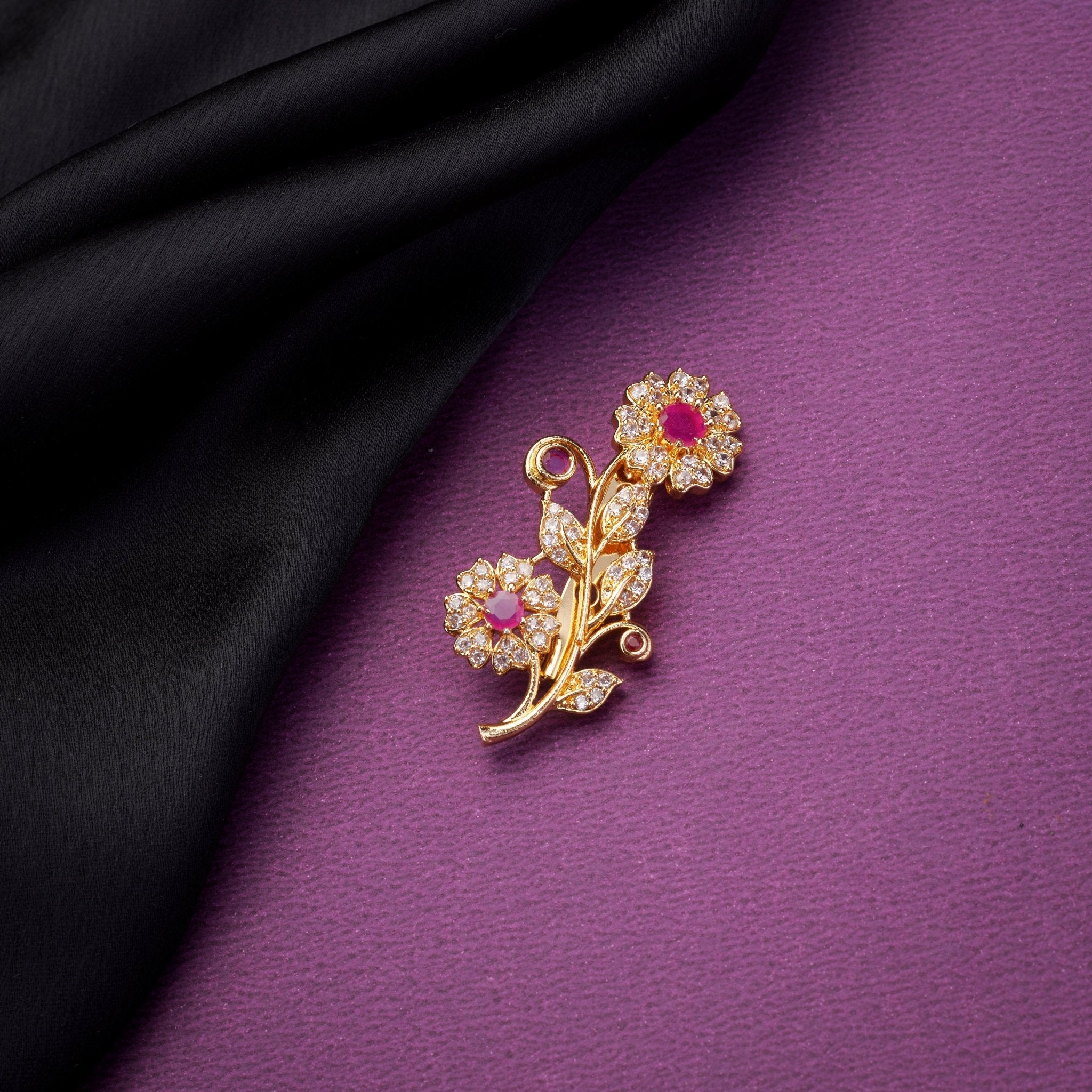 Saree Pin - Glamorous Vintage Saree Pin - Opal Touch