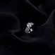 Rings - Glamour Rhodium Diamond Ring - Opal Touch