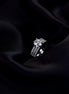 Rings - Glamour Rhodium Diamond Ring - Opal Touch
