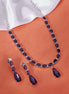 Necklace - Glarient Rhodium Plated Necklace Set - Opal Touch