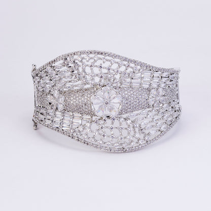 Bracelet - Glarious Rhodium Plated Bracelet - Opal Touch