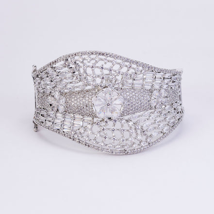 Bracelet - Glarious Rhodium Plated Bracelet - Opal Touch