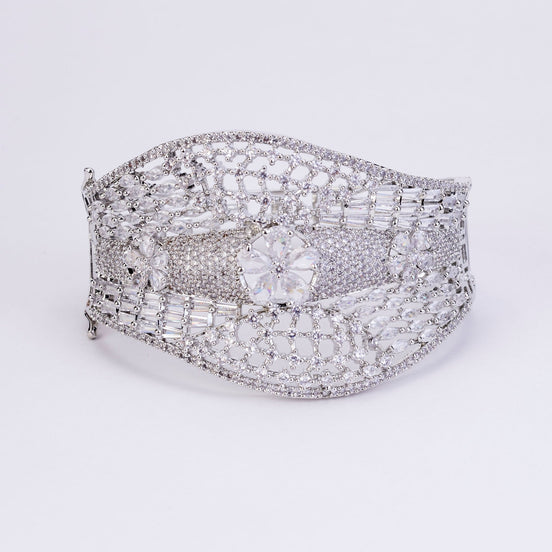 Bracelet - Glarious Rhodium Plated Bracelet - Opal Touch