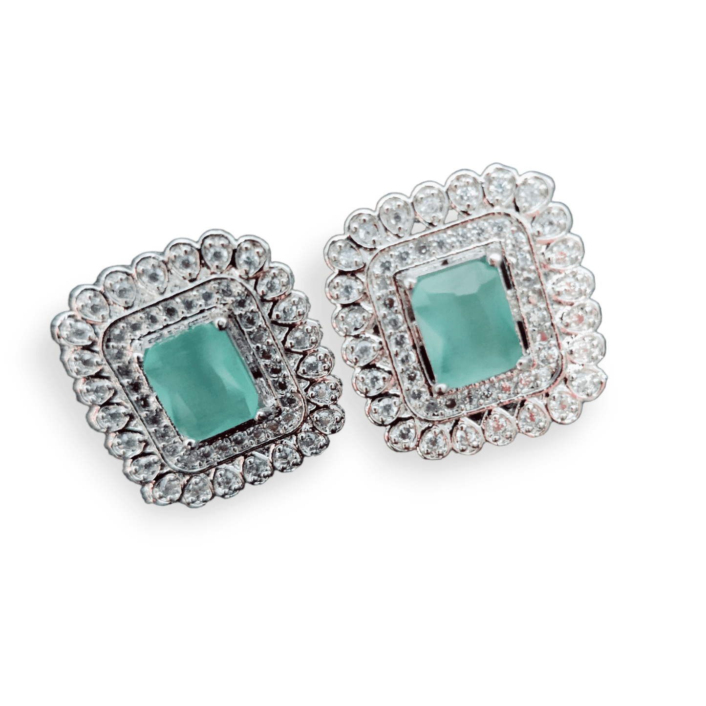 Opal Touch - Gleaming Moonstone Shimmers Studs - Studs