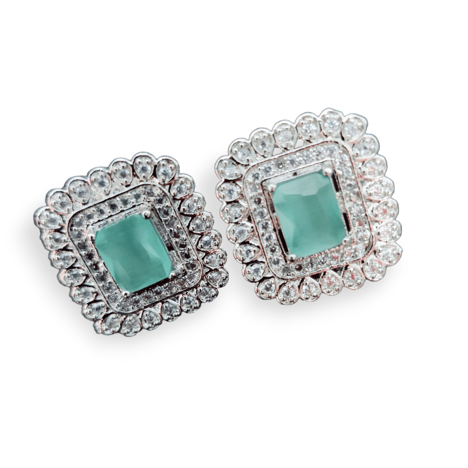 Opal Touch - Gleaming Moonstone Shimmers Studs - Studs