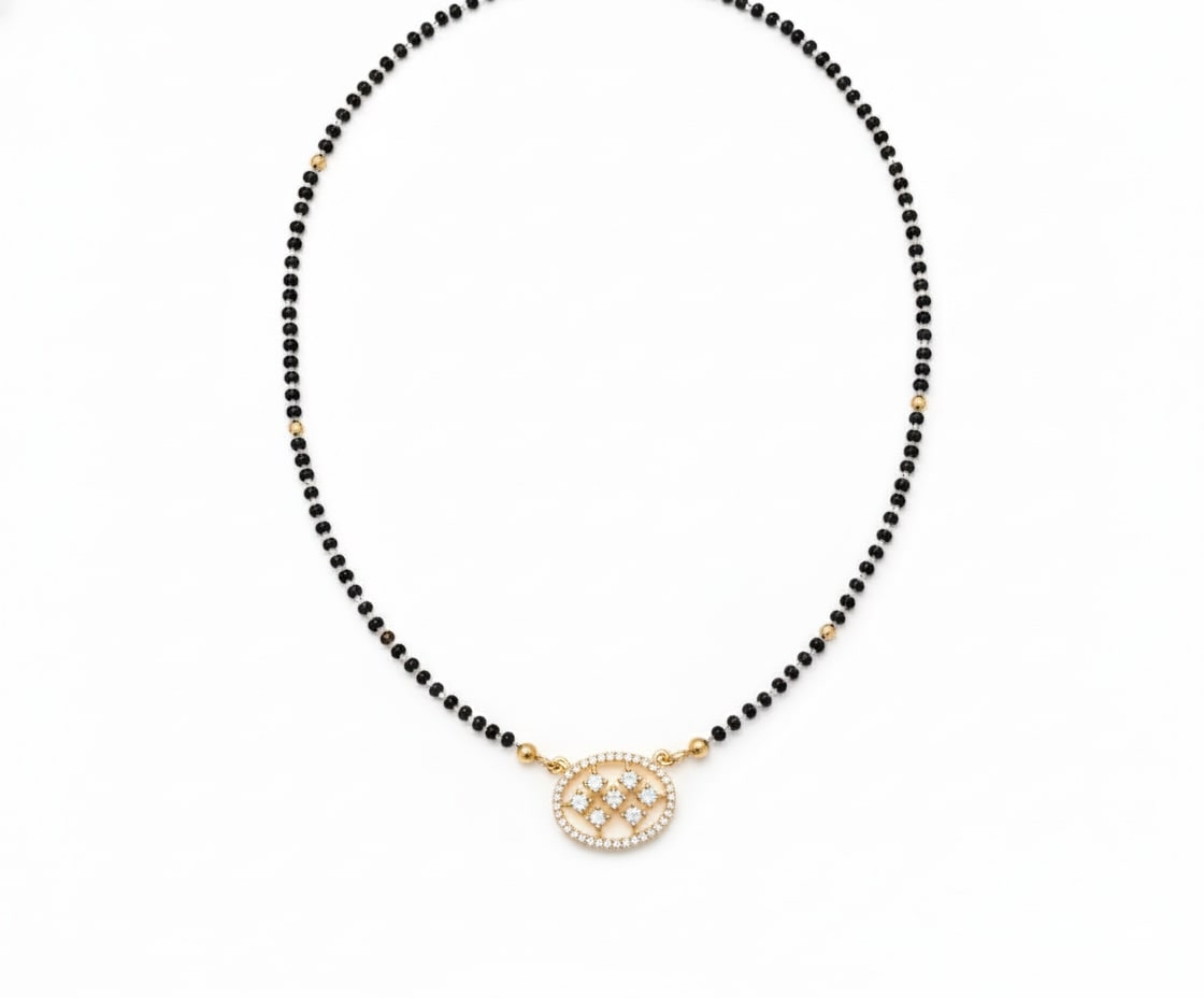 Gleaming Petals Mangalsutra - Opal Touch