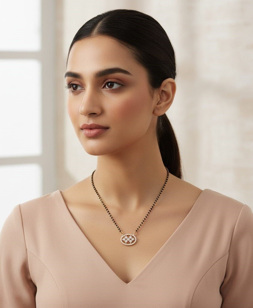 Gleaming Petals Mangalsutra - Opal Touch