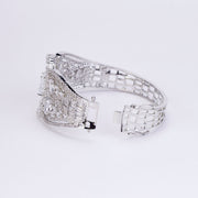 Bracelet - Glimmering Rhodium Plated Bracelet - Opal Touch