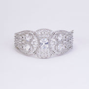 Bracelet - Glimmering Rhodium Plated Bracelet - Opal Touch