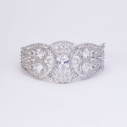 Bracelet - Glimmering Rhodium Plated Bracelet - Opal Touch