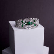 Bracelet - Glimmering Rhodium Plated Bracelet - Opal Touch