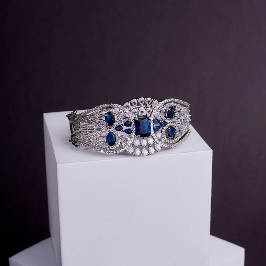 Bracelet - Glimmering Rhodium Plated Bracelet - Opal Touch