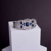 Bracelet - Glimmering Rhodium Plated Bracelet - Opal Touch