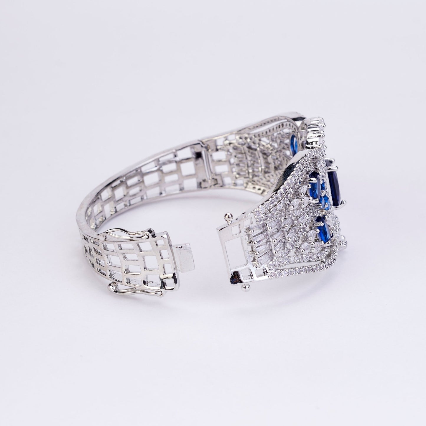 Bracelet - Glimmering Rhodium Plated Bracelet - Opal Touch
