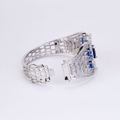 Bracelet - Glimmering Rhodium Plated Bracelet - Opal Touch