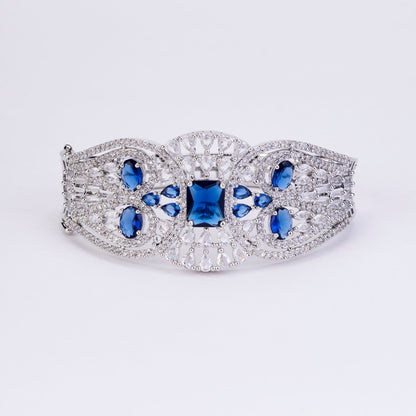 Bracelet - Glimmering Rhodium Plated Bracelet - Opal Touch