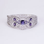 Bracelet - Glimmering Rhodium Plated Bracelet - Opal Touch