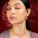Necklace - Glorious Enchanted Gold Plated Necklace Set - Opal Touch