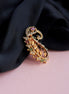 Saree Pin - Gold Floral White Saree Pin - Opal Touch