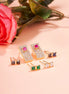 Opal Touch - Gold Plated 5 Color Changeable Earrings - Earrings