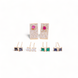 Opal Touch - Gold Plated 5 Color Changeable Earrings - Earrings