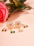 Opal Touch - Gold Plated 5 Color Changeable Earrings - Earrings