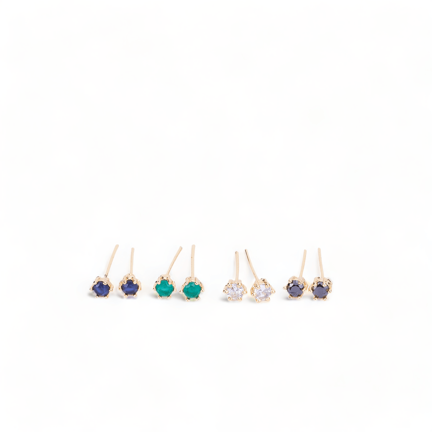 Opal Touch - Gold Plated 5 Color Changeable Earrings - Earrings