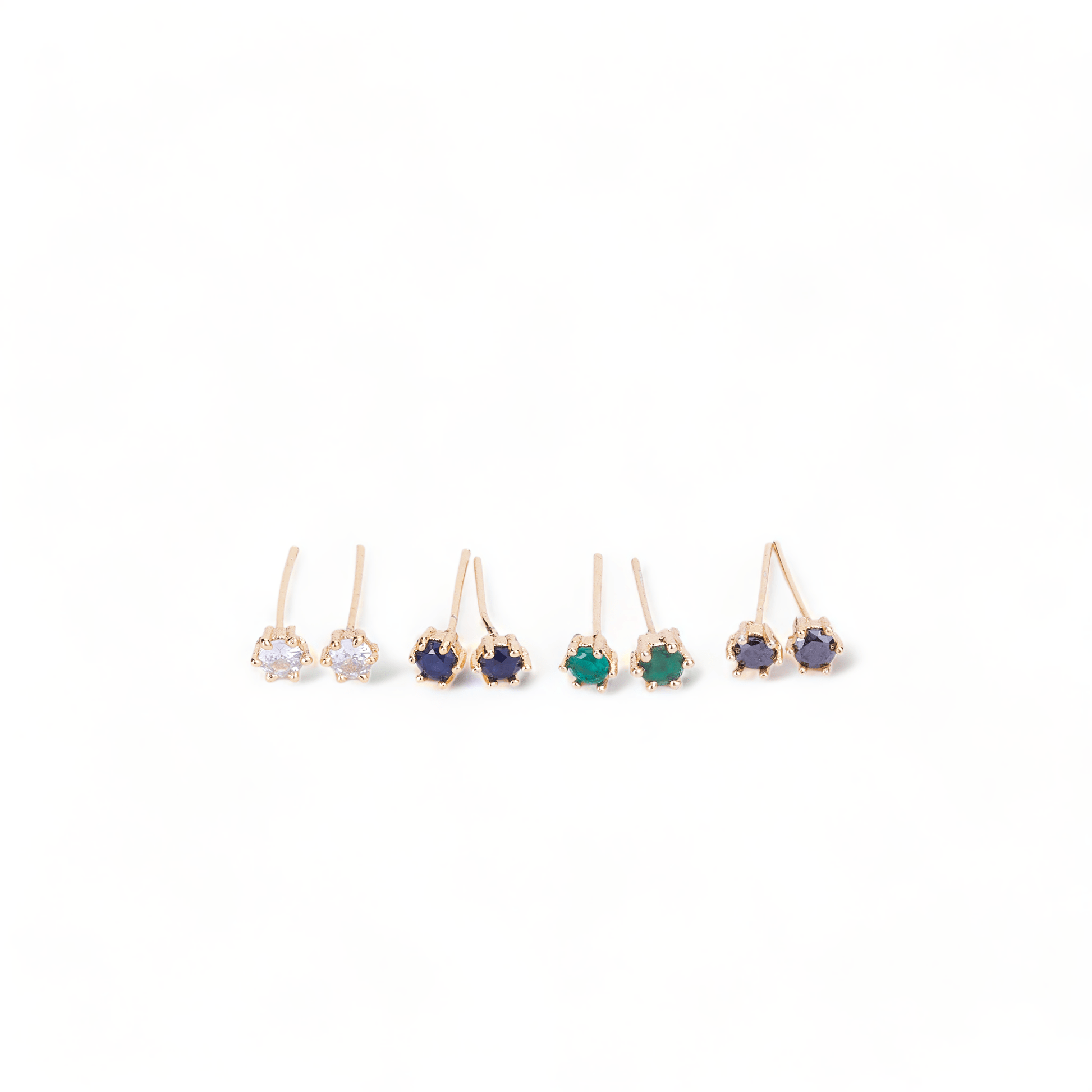 Opal Touch - Gold Plated 5 Color Changeable Earrings - Earrings