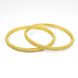 Gold Plated CZ Diamond Micro - Pave Slim Bangles (Pack of 2) - Opal Touch