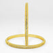 Gold Plated CZ Diamond Micro - Pave Slim Bangles (Pack of 2) - Opal Touch