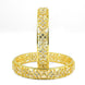 Gold Plated Floral CZ Diamond Bangles (Pack of 2) - Opal Touch