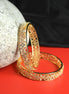Gold Plated Floral CZ Diamond Bangles (Pack of 2) - Opal Touch