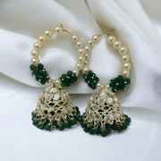 Opal Touch - Gold Plated Moti Hoop Jhumka - Jhumka
