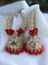 Opal Touch - Gold Plated Moti Hoop Jhumka - Jhumka