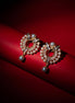 Gold - Plated Pearl & Crystal Drop Earrings - Opal Touch