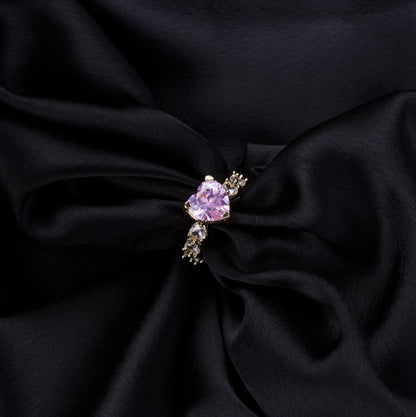 Opal Touch - Gold Plated Pink Cubic Zirconia Ring - Rings